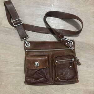 Roots Brown Leather Villager bag